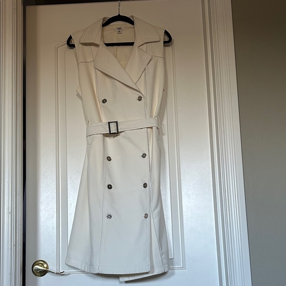 Cato Dresses & Skirts - Winter white Cream Trench double breasted Fully Lined Coat Dress 18W CATO